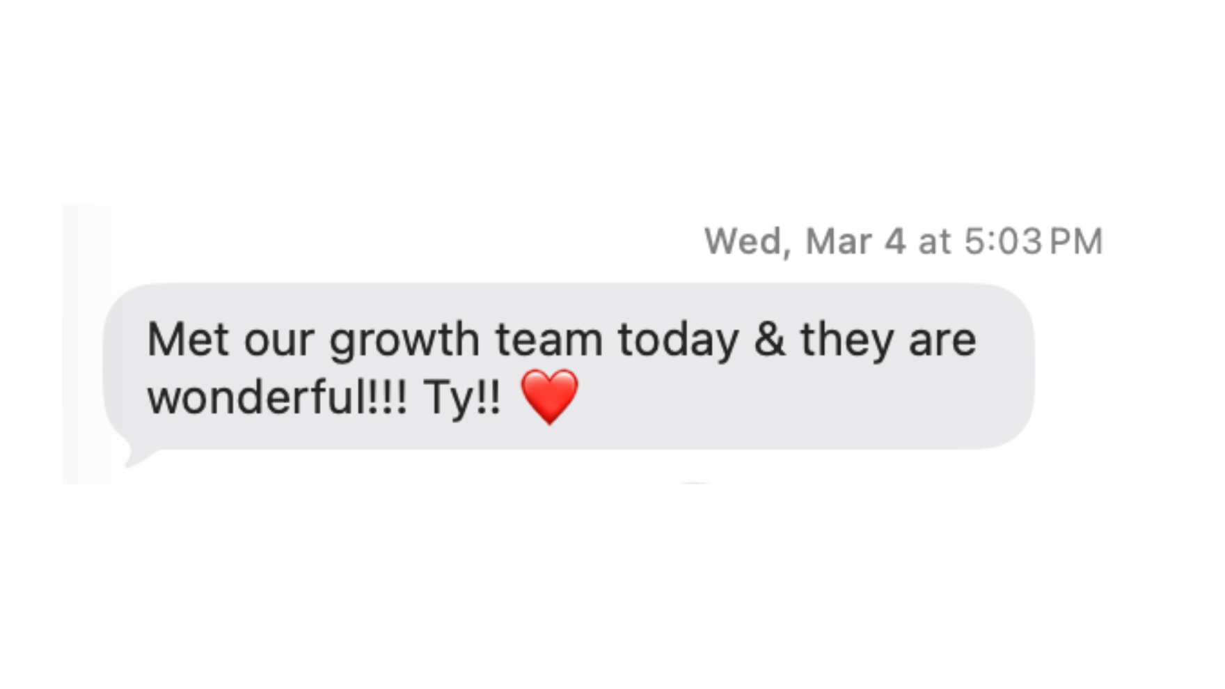 Client iMessage within 24 hours